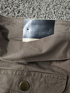 NWT Lane Bryant Venezia Utility Skirt Womens 18 Khaki Belted Stretch